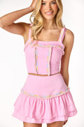 Celeste Fringe Top Pink