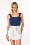 Harper Cargo Skirt White