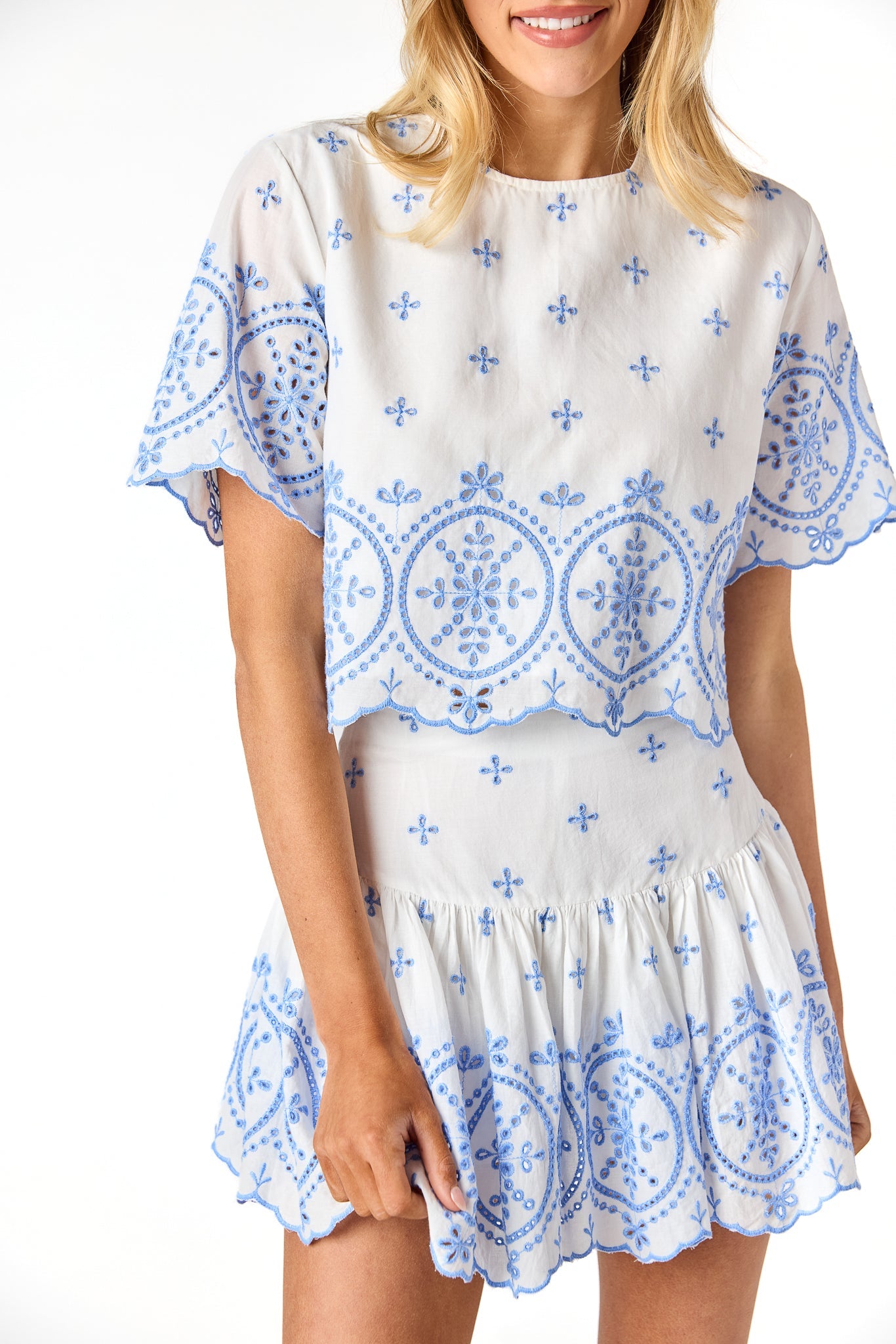 Jade Eyelet Skirt