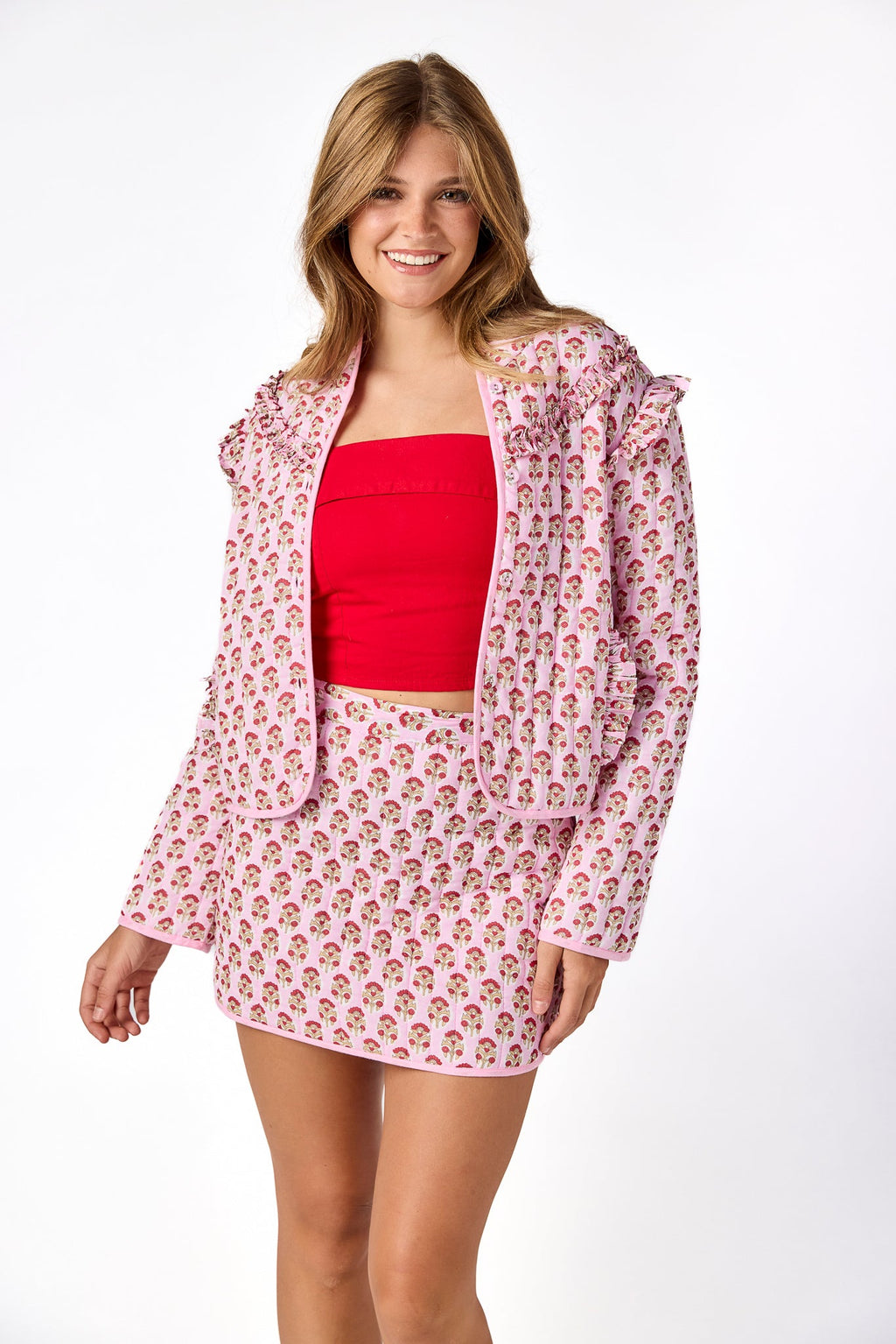 Louise Quilted Jacket Pink