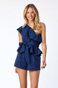 Piper Peplum Top Navy
