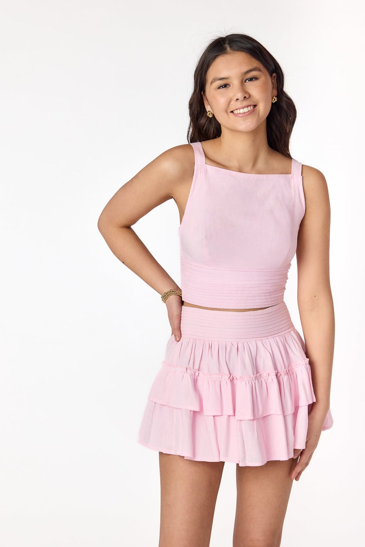 Bella Bow Tank Rosa