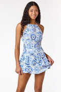 Simone Halter Top Blue